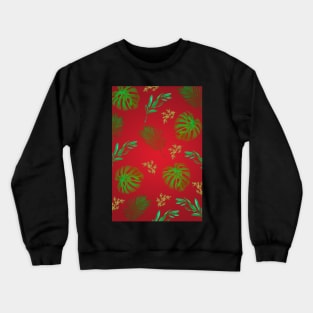 Foliage Print Crewneck Sweatshirt